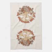 Laat de zonneschijn in Groovy Daisy Hippie Flowers Theedoek (Verticaal)