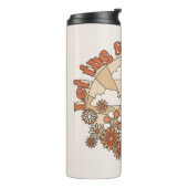 Laat de zonneschijn in Groovy Daisy Hippie Flowers Thermosbeker (Gedraaid links)