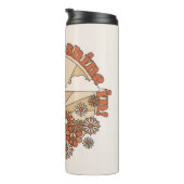 Laat de zonneschijn in Groovy Daisy Hippie Flowers Thermosbeker (Geroteerd rechts)