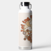 Laat de zonneschijn in Groovy Daisy Hippie Flowers Waterfles (Voorkant)