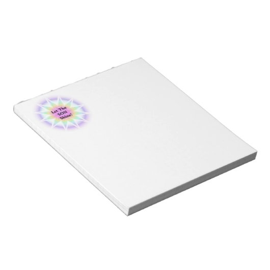 Laat de zoon schijnen notitieblok (Schuin)