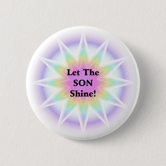 Laat de zoon schijnen ronde button 5,7 cm (Voorkant)