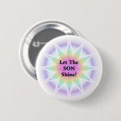 Laat de zoon schijnen ronde button 5,7 cm (Voorkant /achterkant)
