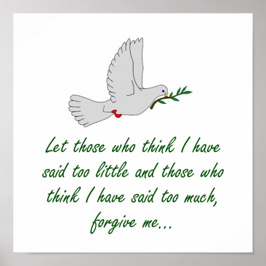 Laat degenen die denken dat ik te weinig heb gezeg poster (Voorkant)