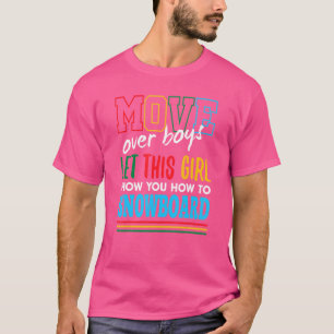 Laat deze meid je laten zien hoe je grappig op sno t-shirt