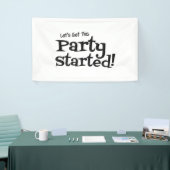 Laat deze partij aan de slag gaan spandoek (Beurs)