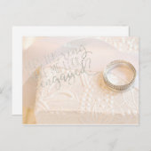 Laat deze ring me er als verloofd uitzien? aankondigingskaart (Voorkant / Achterkant)