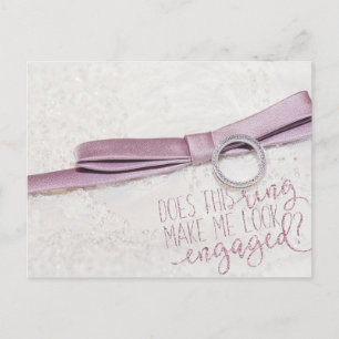 Laat deze ring me er als verloofd uitzien? briefkaart