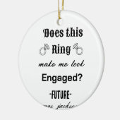 LAAT DEZE RING ME VERLOOFD LIJKEN? KERAMISCH ORNAMENT (Links)