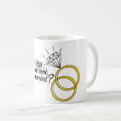 Laat deze ringen me trouwen? BRIDE Koffiemok (Voorkant rechts)