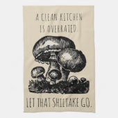 Laat die shiitake een grappige aangepaste paddenst theedoek (Verticaal)