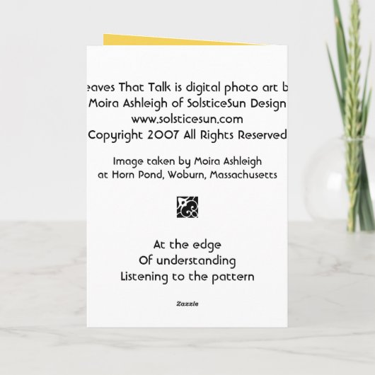 Laat die talk over kaart (Achterkant)