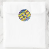 Laat dit de gelukkige zijn ronde sticker (Tas)