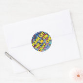 Laat dit de gelukkige zijn ronde sticker (Envelop)