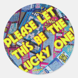 Laat dit de gelukkige zijn ronde sticker