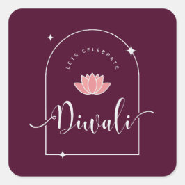 Laat Diwali elegant vieren Vierkante Sticker
