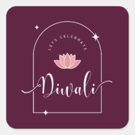 Laat Diwali elegant vieren Vierkante Sticker