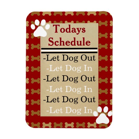 Laat Dog Out-Let Dog in Magneet (Verticaal)