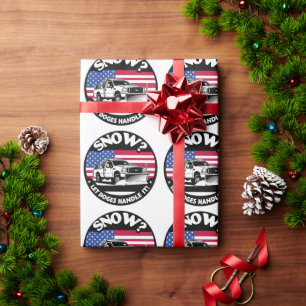 Laat Doges het verwerken Sneeuwploegkunst Cadeaupapier