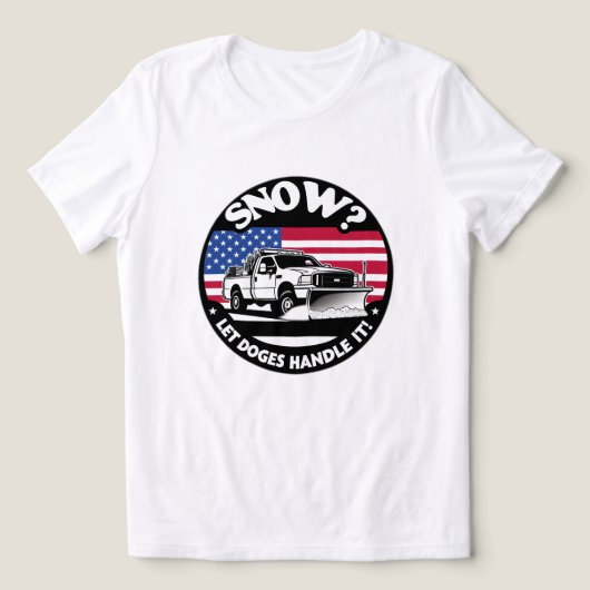 Laat Doges het verwerken Sneeuwploegkunst Tri-Blend Shirt (Design voorkant)