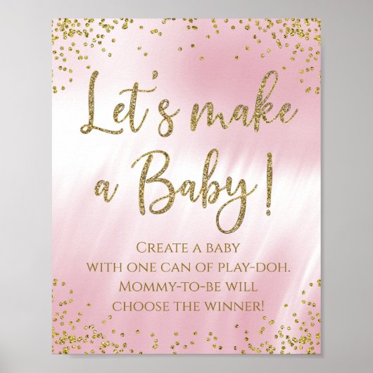 Laat een Baby-Baby shower spelen Poster (Voorkant)