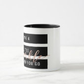 Laat een beetje ruziën waar je ook gaat mok (Midden)