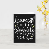 Laat een beetje sprankeling waar je gaat citaat mo kaart (Gele Bloem)