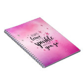 Laat een beetje sprankelroze achter notitieboek (Rechterzijde)