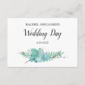 Laat een bericht botanisch groen huwelijksadvies a advieskaart (Achterkant)