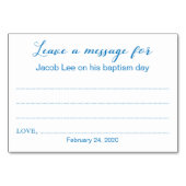 Laat een boodschap doop doop doop Kaarten blauw (Voorkant)