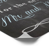 Laat een bord met een bruiloft-bord achter poster (Hoek)