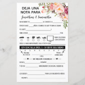 Laat een briefje achter voor de tweetalige roze br (Achterkant)