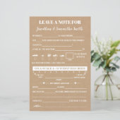 Laat een briefje achter voor een tweetalige trouwe (Staand voorkant)