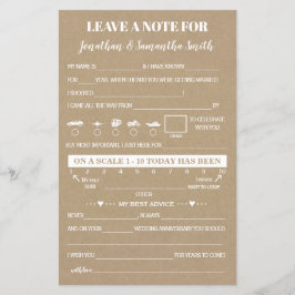 Laat een briefje achter voor een tweetalige trouwe