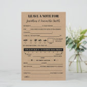 Laat een briefje achter voor een tweetalige trouwe (Staand voorkant)