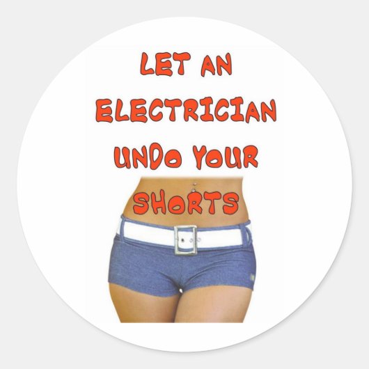 LAAT EEN ELEKTRICITEIT UNDO RONDE STICKER (Voorkant)