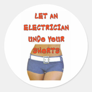 LAAT EEN ELEKTRICITEIT UNDO RONDE STICKER