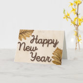 Laat een Happy Nieuwjaar-kaart achter Kaart (Gele Bloem)