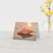 Laat een kleine Sparkle Horse conch Shell-kaart ac Kaart (Gele Bloem)