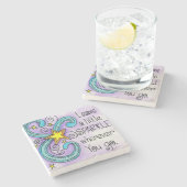 Laat een kleine spleet achter stenen onderzetter (Zijkant)