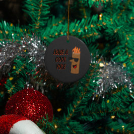 Laat een koel-yuul met kerstmis branden metalen ornament