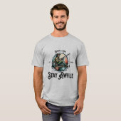 Laat een lijn vallen, blijf een tijdje t-shirt (Voorkant volledig)