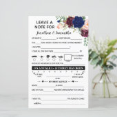 Laat een noot achter voor de Pas getrouwd van twee (Staand voorkant)