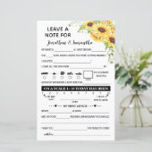 Laat een noot voor de tweetalige Pas getrouwd zonn (Staand voorkant)