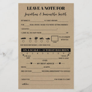 Laat een notitie achter voor een paar Rustic Weddi Flyer