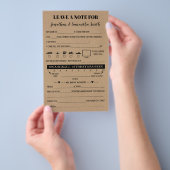 Laat een notitie achter voor een paar Rustic Weddi Flyer (Hand)