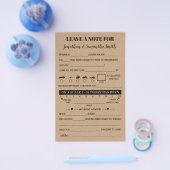 Laat een notitie achter voor een paar Rustic Weddi Flyer (Enkel)