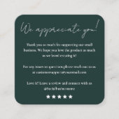 Laat een Review achter | Feedback van klanten | Da Vierkante Visitekaartje (Voorkant)