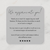 Laat een Review achter | Feedback van klanten | Da Vierkante Visitekaartje (Voorkant)