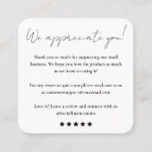 Laat een Review achter | Feedback van klanten | Da Vierkante Visitekaartje (Voorkant)